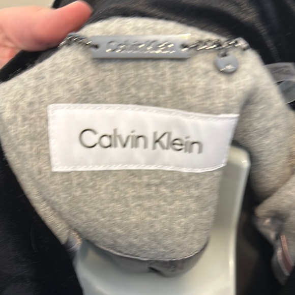 Calvin Klein Gray Belted Coat NWOT - Picture 2 of 9